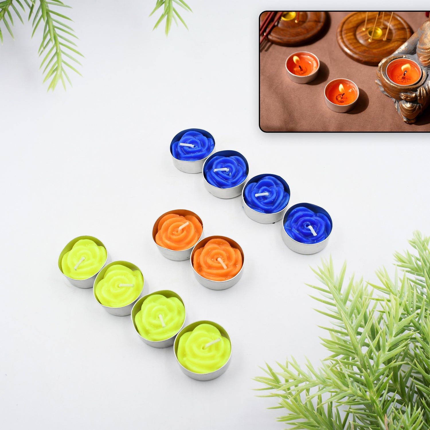 6938 Rose Flower tealight candles, Floating Candles, Scented Tea Lights, Aromatherapy Relax (Pack of 10 Pcs.) 6938 Rose Flower tealight candles, Floating Candles, Scented Tea Lights, Aromatherapy Relax (Pack of 10 Pcs.)